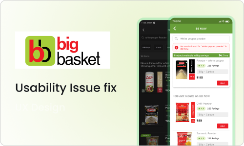 Big Basket usability case study preview